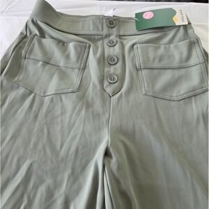 Halara Play It My Way Women SM High Waist Wide Leg Pants Green‎ Athleisure